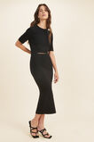 Crepe Cut Out Midi Dress  Black  hi-res