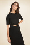 Crepe Cut Out Midi Dress  Black  hi-res
