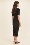 Crepe Cut Out Midi Dress  Black  hi-res