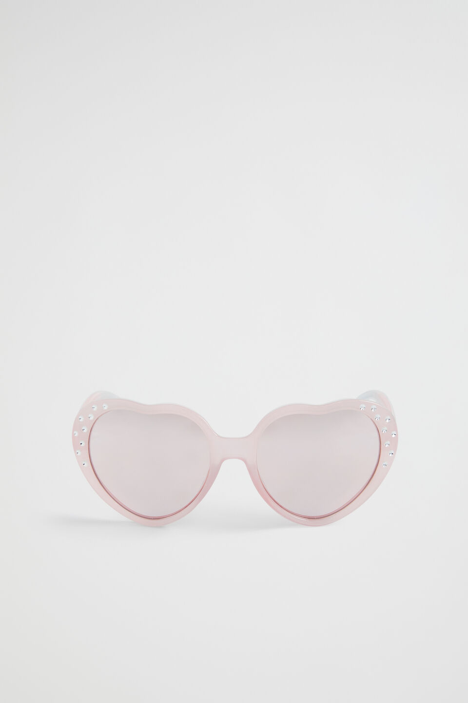 Crystal Heart Sunglasses  Dusty Rose