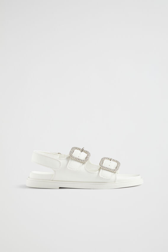 Jewel Moulded Sandal  White  hi-res