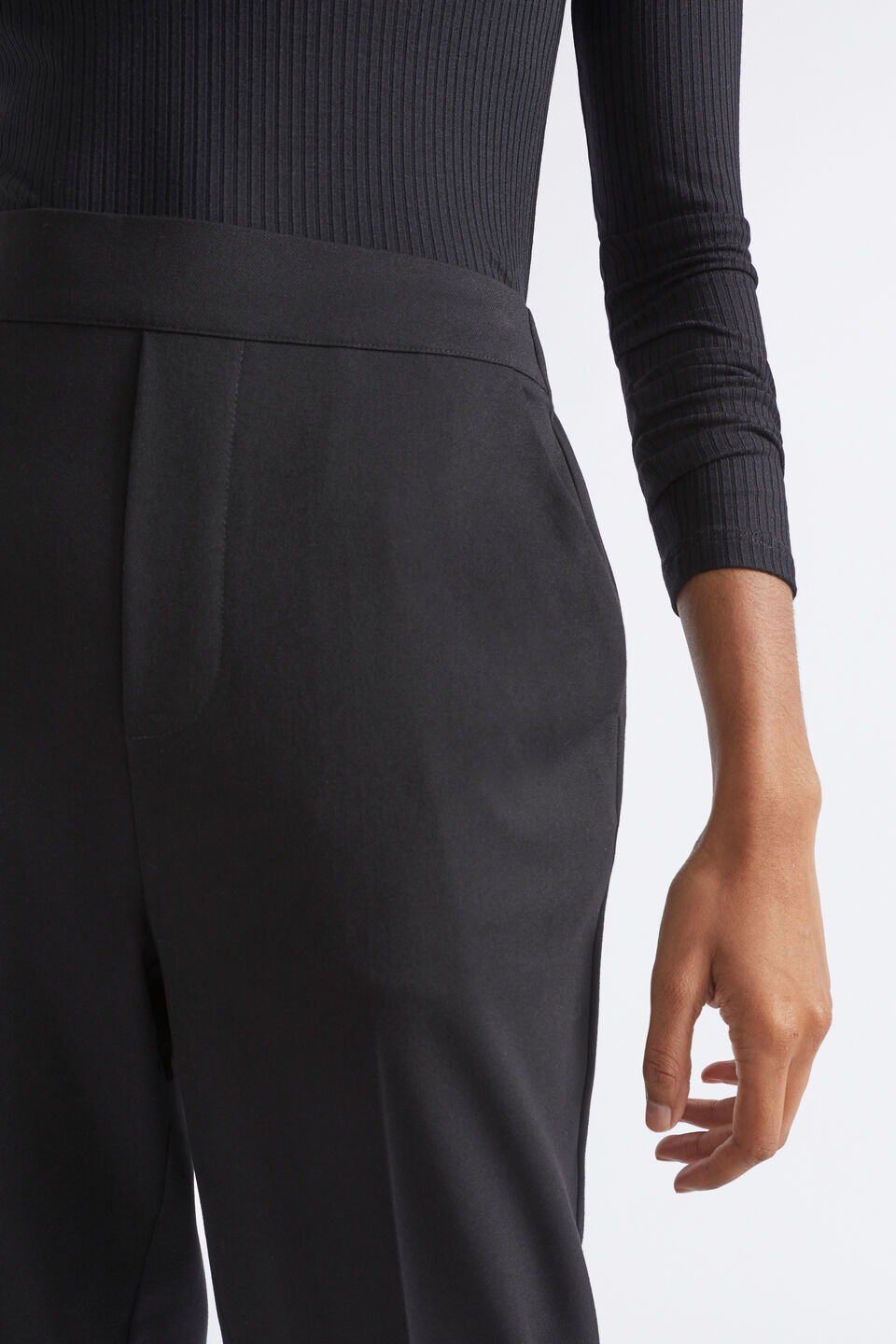 Slim Leg Elasticated Pant  Black