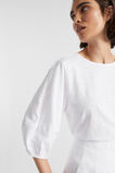 Balloon Sleeve Slub Top  Whisper White  hi-res