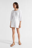 Balloon Sleeve Slub Top  Whisper White  hi-res