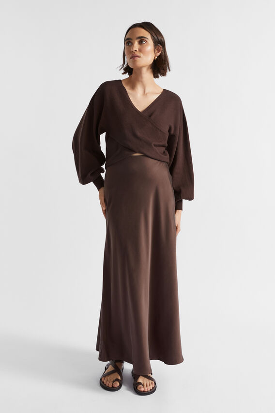 Silk Skirt  Deep Raisin  hi-res