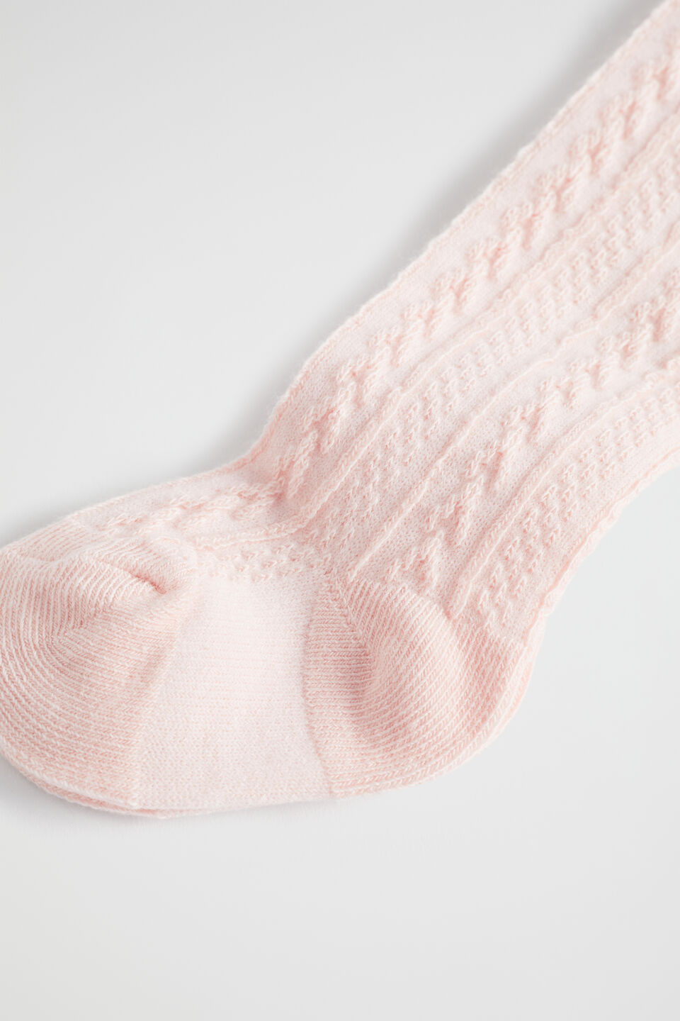 Cable Knit Tights  Dusty Rose