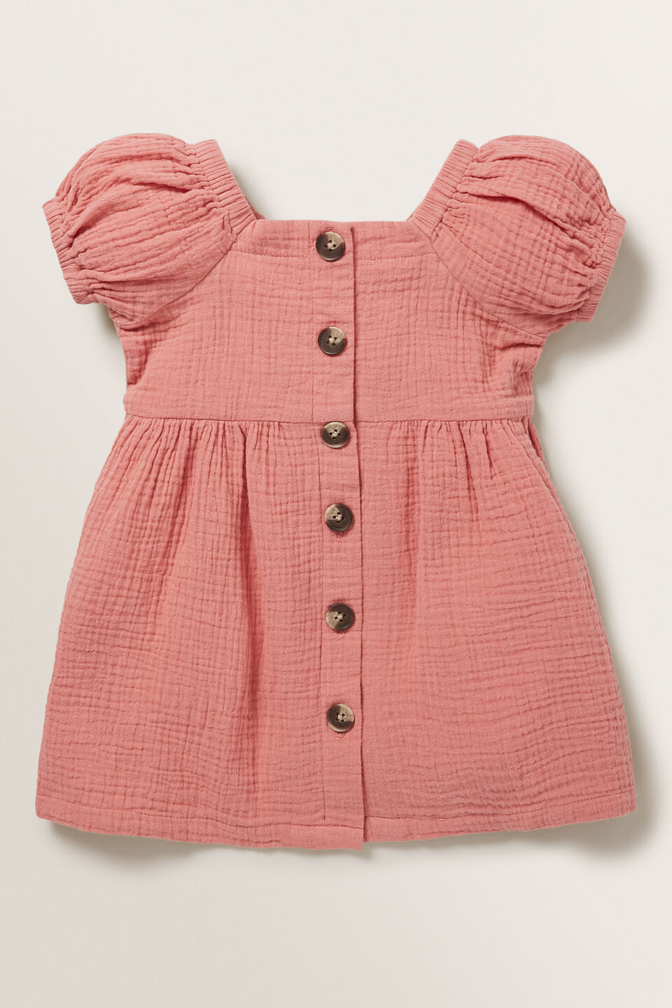 Cheesecloth Button Dress  