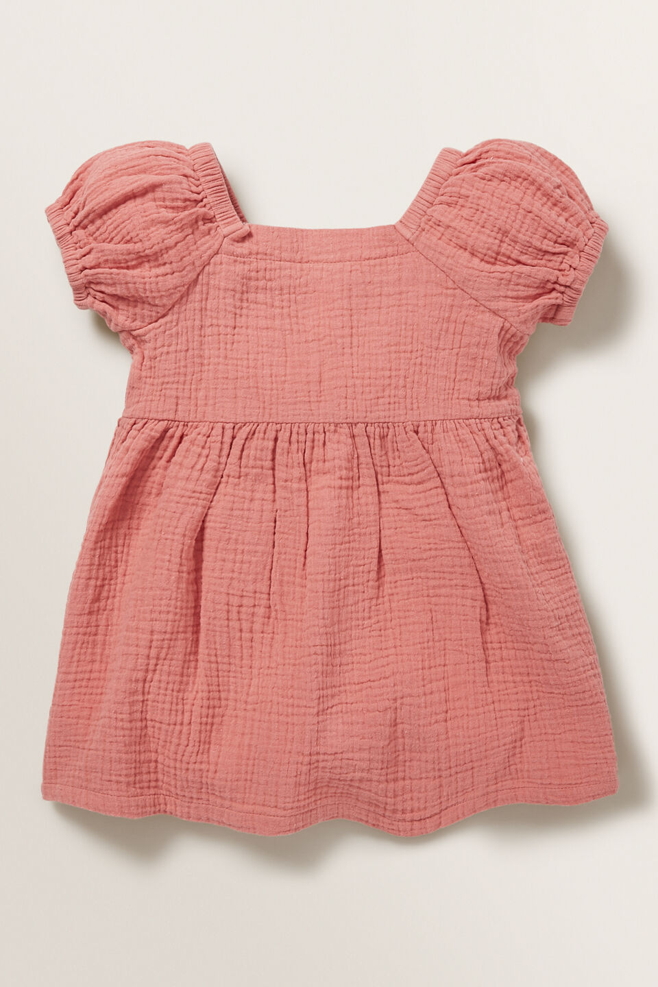 Cheesecloth Button Dress  