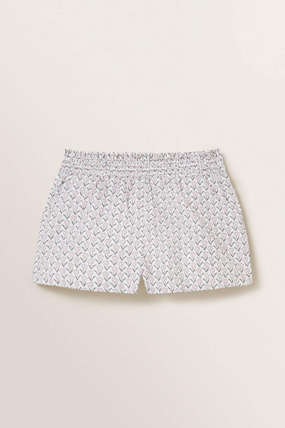 Floral Shirred Shorts  