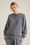 Acid Wash Terry Sweater    hi-res