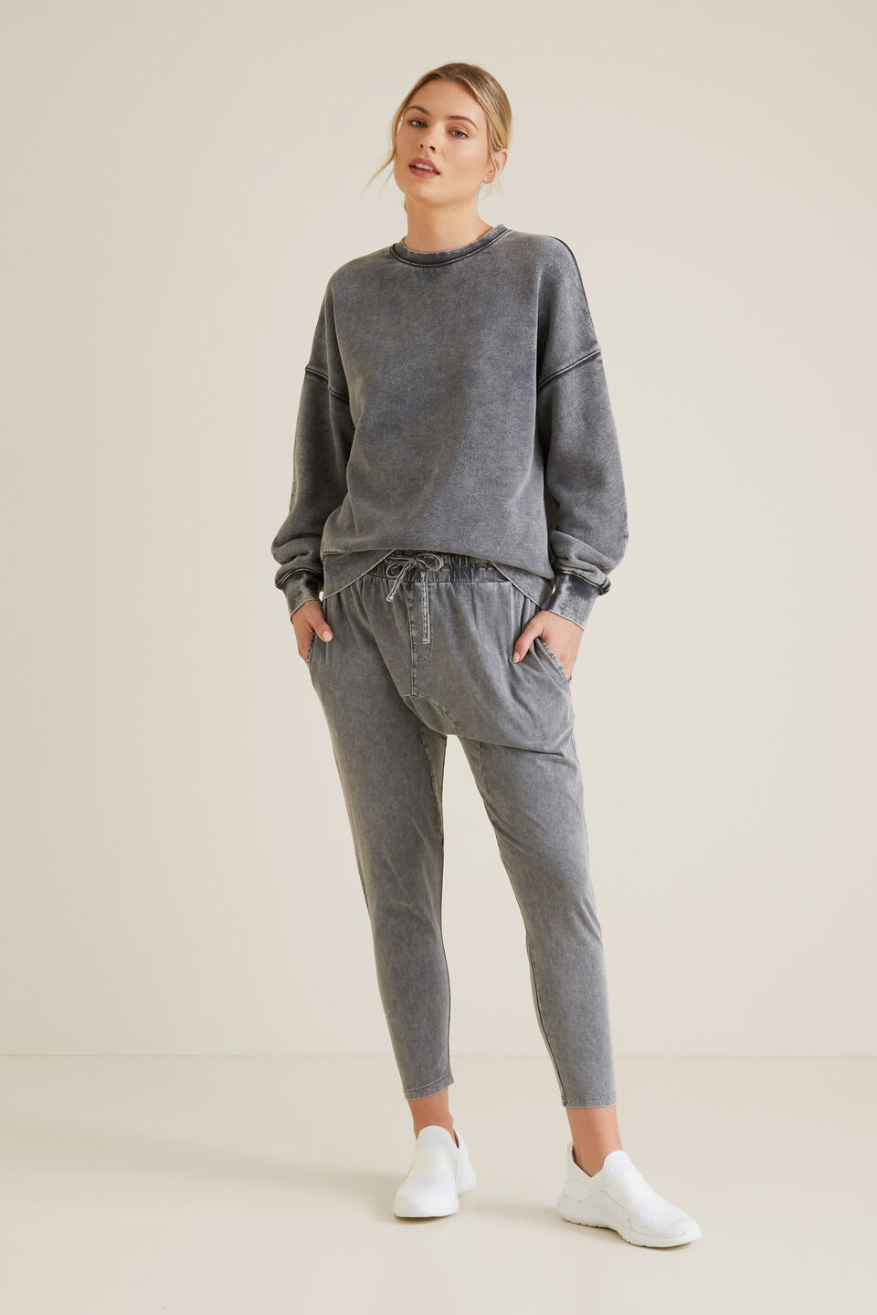 Acid Wash Terry Sweater  