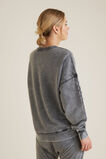 Acid Wash Terry Sweater    hi-res