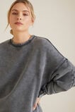 Acid Wash Terry Sweater    hi-res