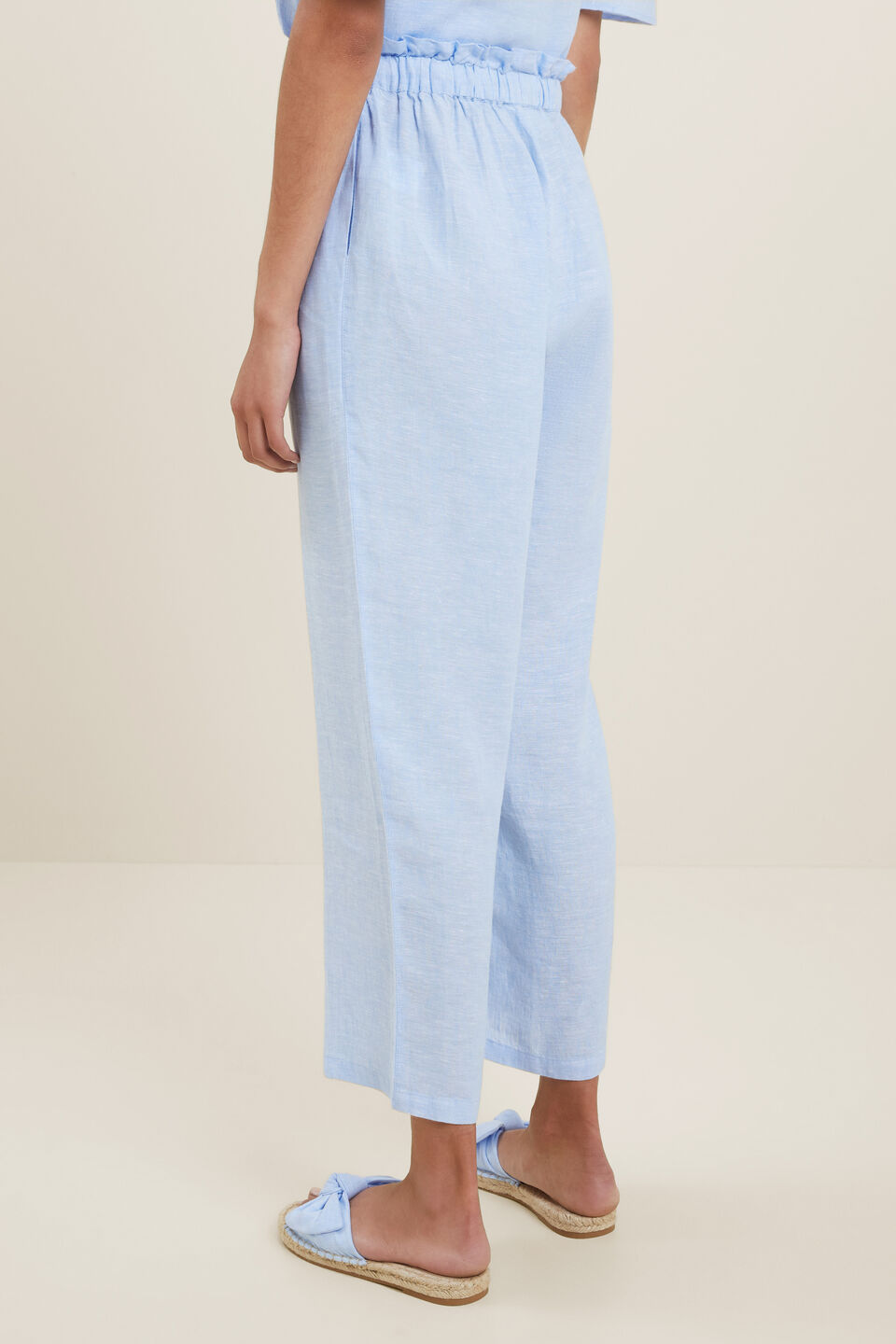 Core Linen Tie Up Pant  Clear Sky