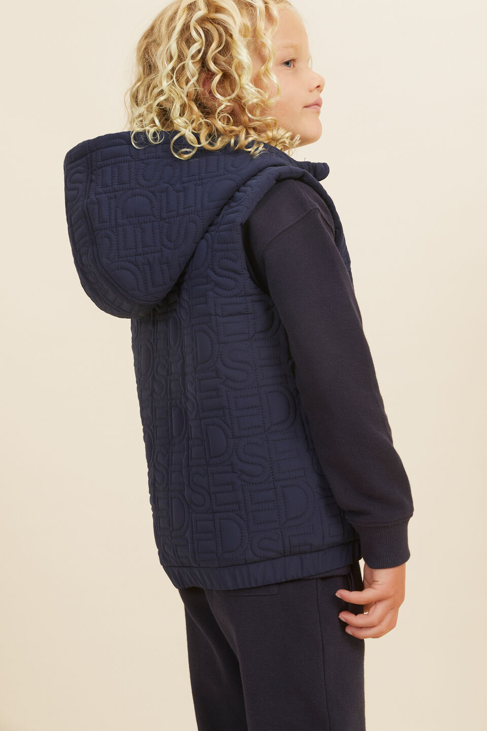Core Logo Puffer Vest  Midnight Blue