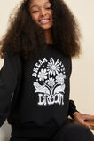 Vintage Washed Sweat  Black  hi-res