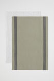 Stripe Tea Towel Set of 2  Olive  hi-res