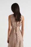 Floral Geo Tie Top  Auburn Brown Retro  hi-res