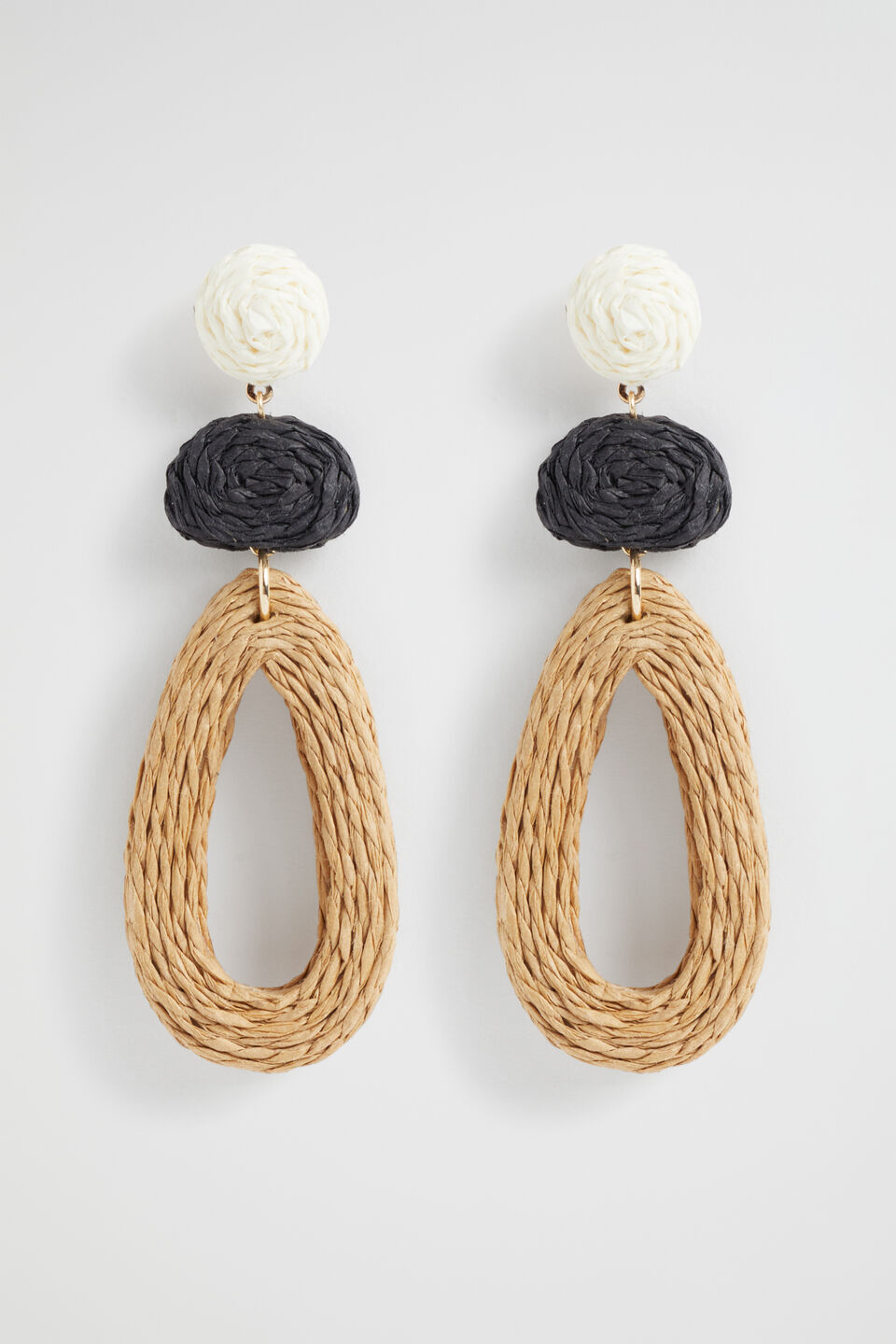 Wrapped Drop Earring  Natural