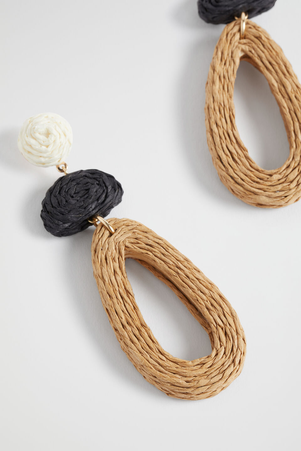 Wrapped Drop Earring  Natural