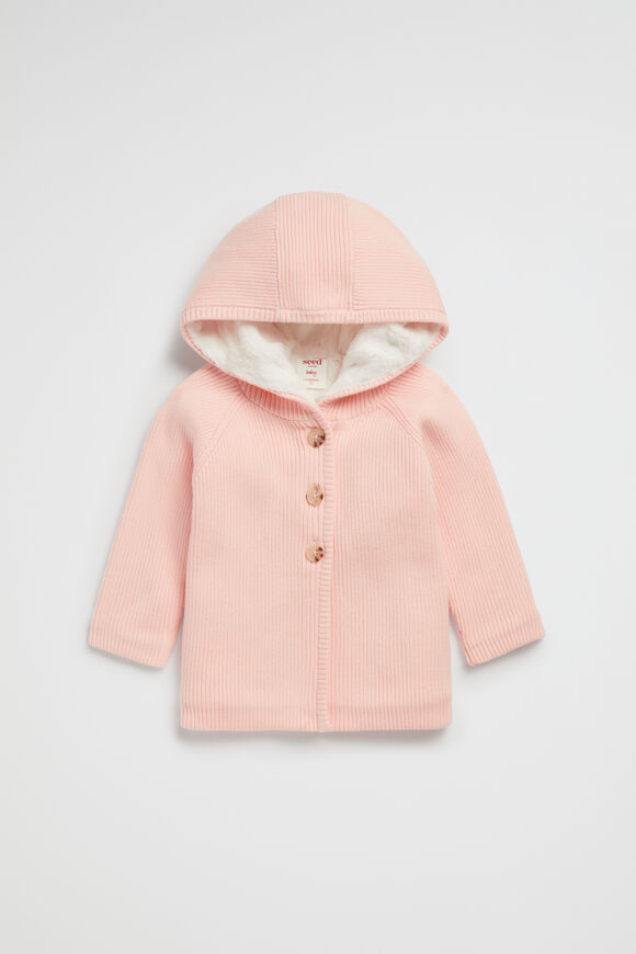 Sherpa Lined Cardi  Dusty Rose  hi-res