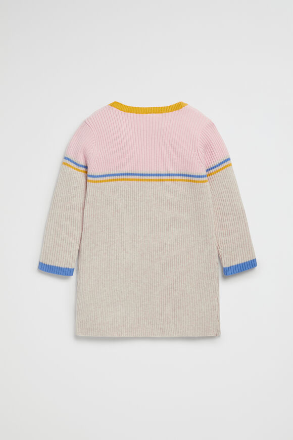 Stripe Knit Dress  Oat Marle  hi-res
