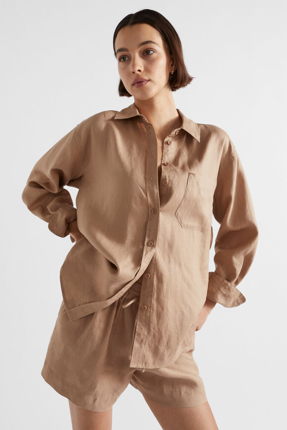 Core Linen Boyfriend Shirt  Barley  hi-res