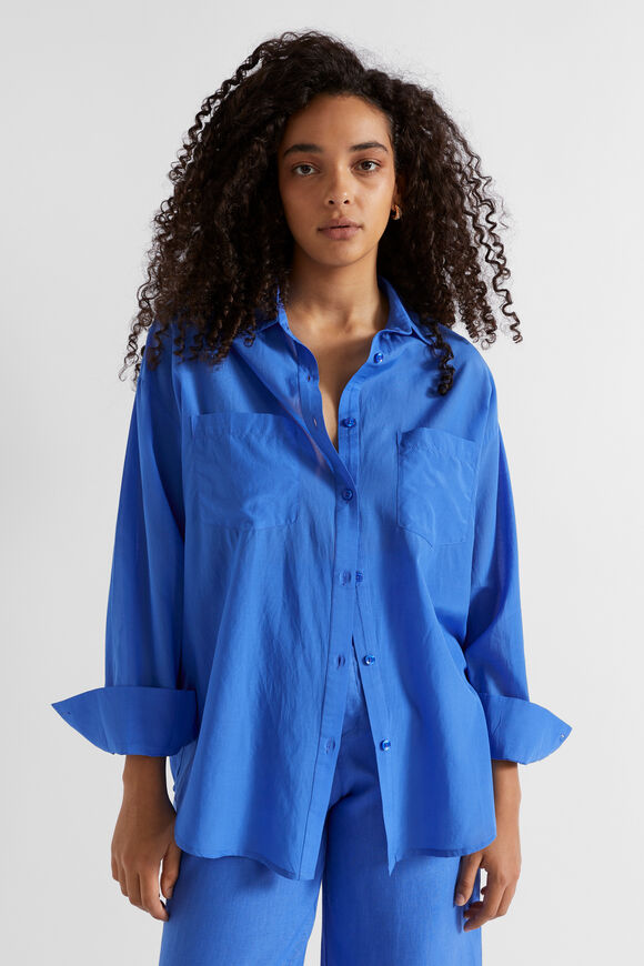 Voile Relaxed Shirt  Deep Ocean  hi-res