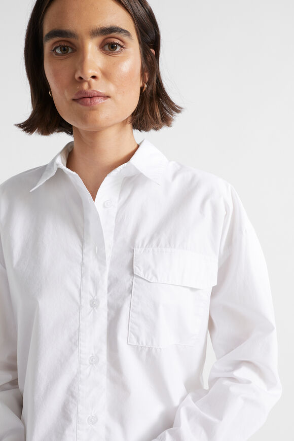Cargo Poplin Shirt  Whisper White  hi-res