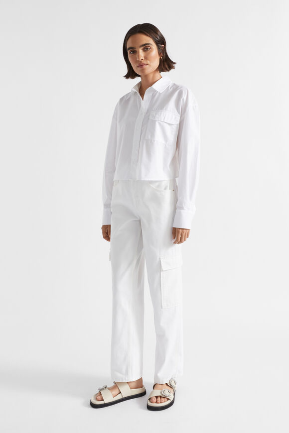 Cargo Poplin Shirt  Whisper White  hi-res