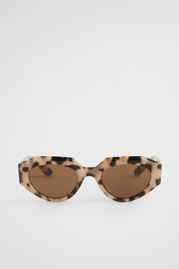 Allegra Angular Sunglasses  Milky Tort  hi-res
