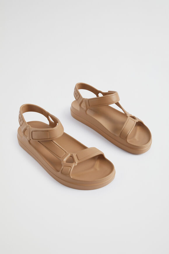 Tri-Strap Jelly Sandal  Caramel  hi-res