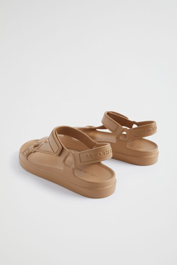 Tri-Strap Jelly Sandal  Caramel  hi-res