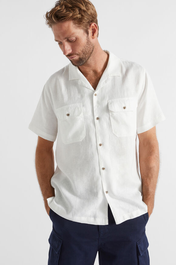 Linen Utility Shirt  Vintage White  hi-res