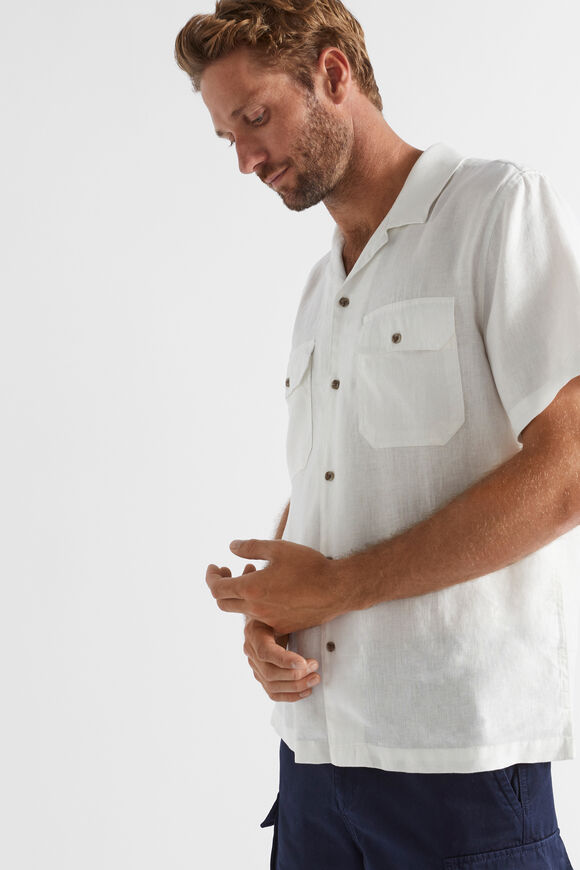 Linen Utility Shirt  Vintage White  hi-res