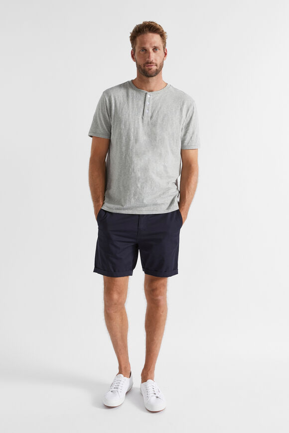 Henley Tee  Grey Marle  hi-res