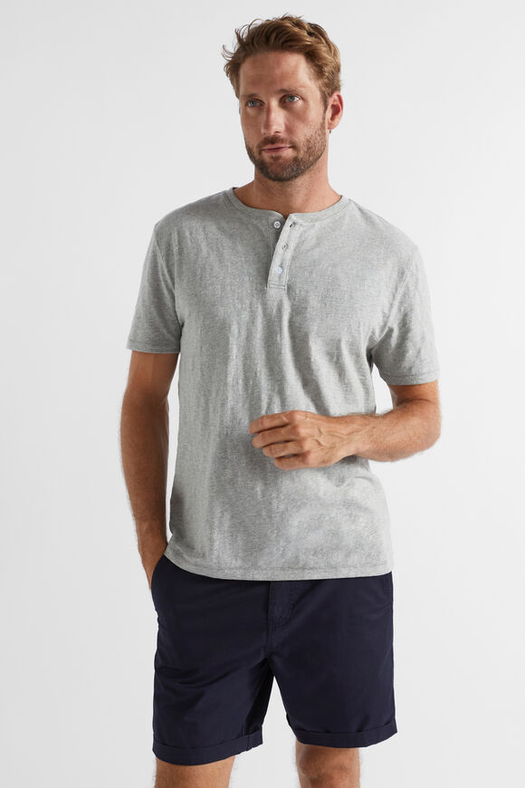 Henley Tee  Grey Marle  hi-res