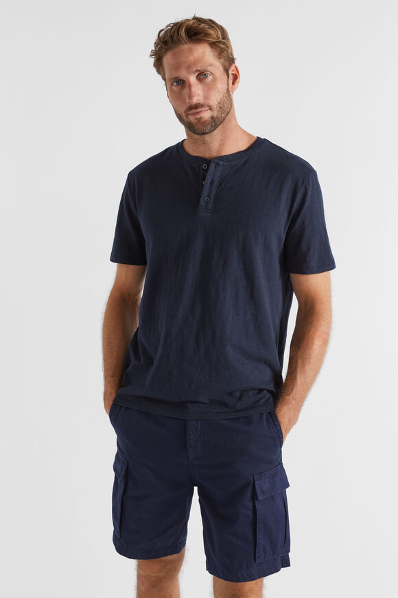 Henley Tee  Midnight Blue  hi-res