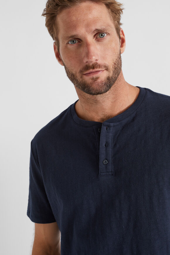 Henley Tee  Midnight Blue  hi-res