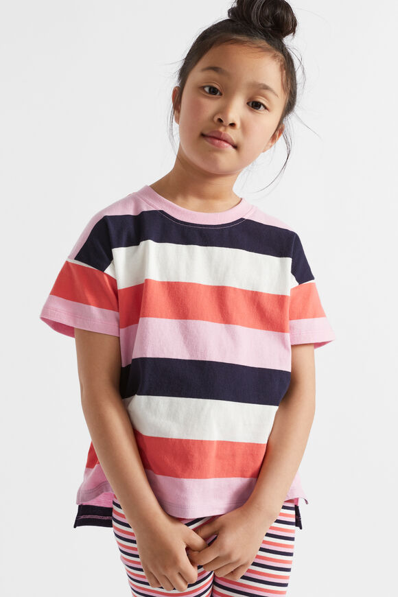Colourblock Stripe Tee  Watermelon  hi-res