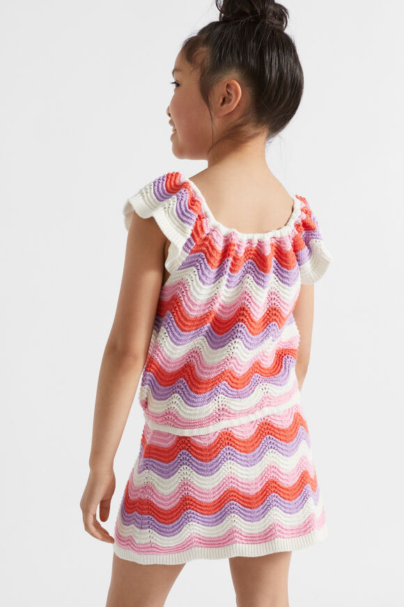 Wavy Crochet Top  Multi  hi-res