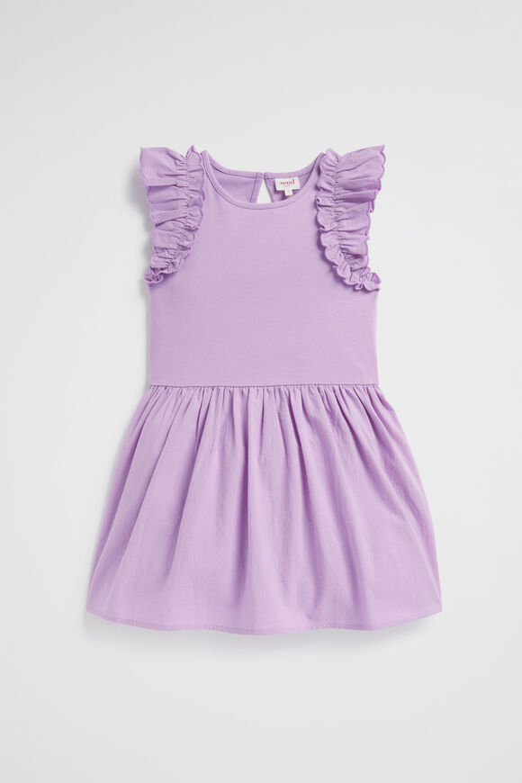 Splice Scollop Dress  Lilac  hi-res