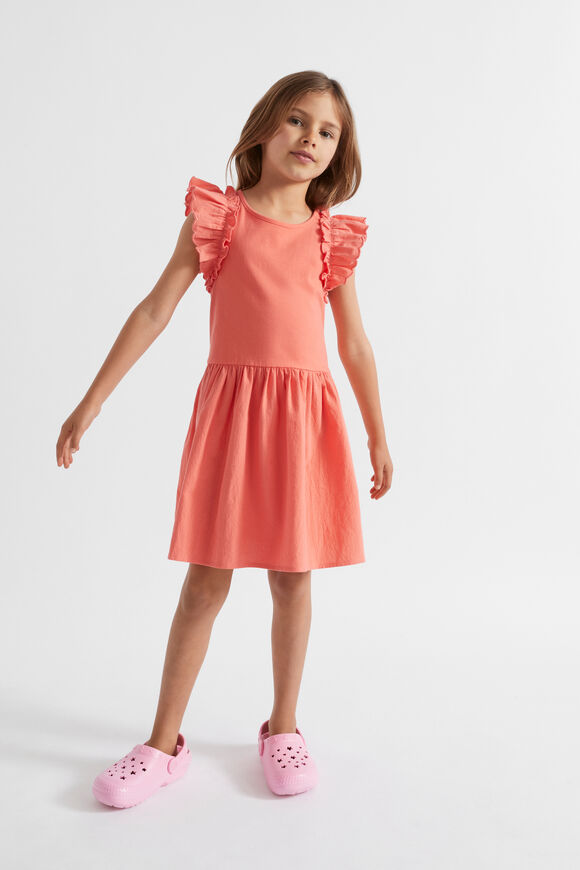 Splice Scollop Dress  Watermelon  hi-res