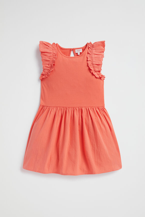 Splice Scollop Dress  Watermelon  hi-res