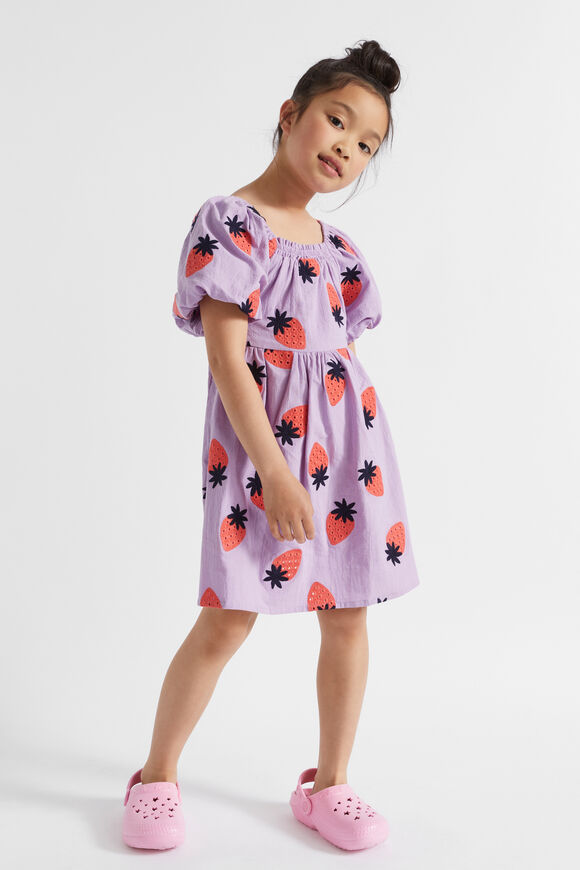 Strawberry Embroidered Dress  Lilac  hi-res