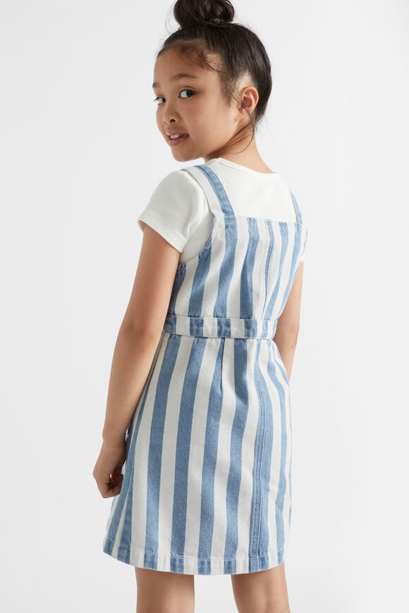 Stripe Denim Pinafore  Denim Stripe  hi-res