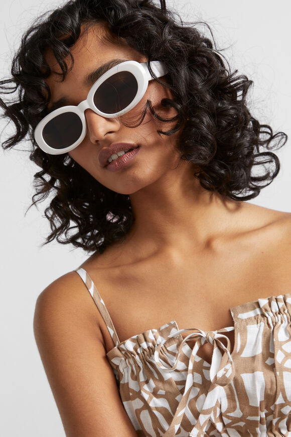 Laney Oval Sunglasses  Bone  hi-res