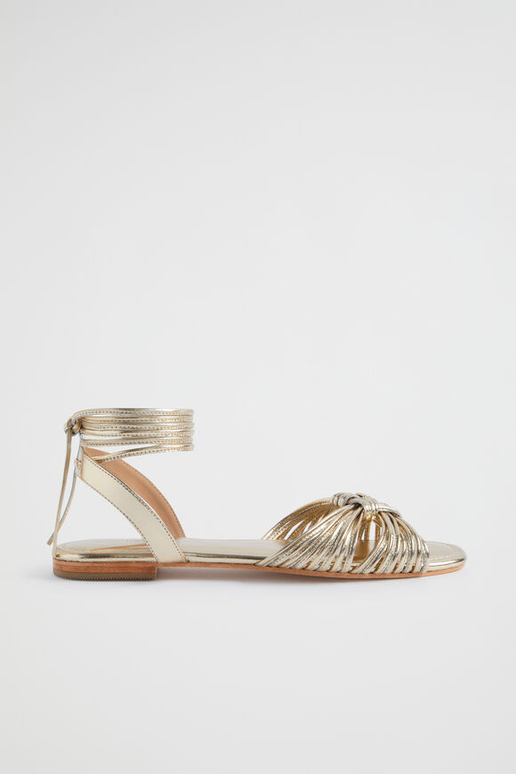 Evie Flat Sandal  Pale Gold  hi-res