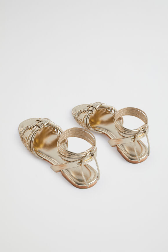 Evie Flat Sandal  Pale Gold  hi-res