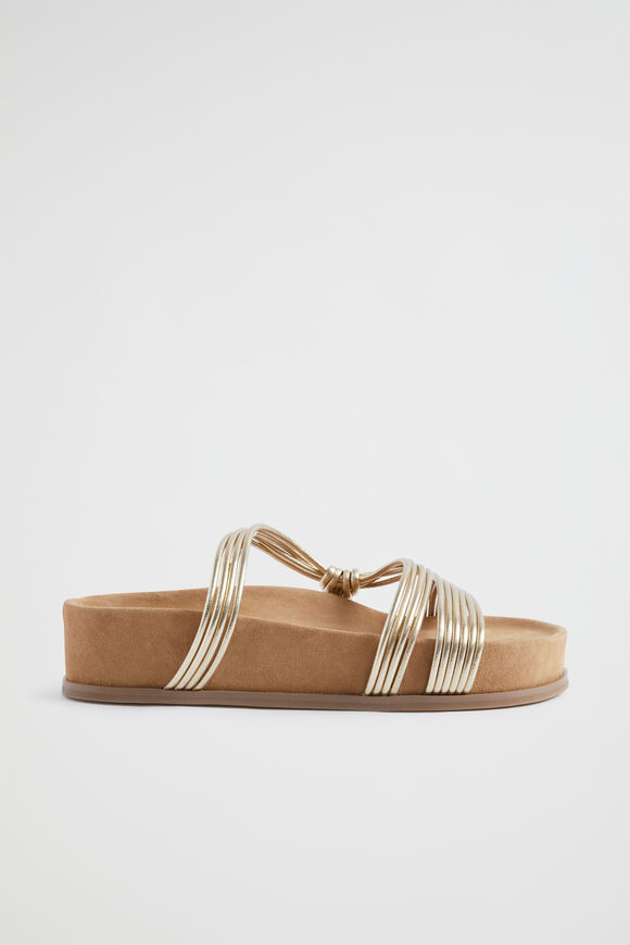 Harley Footbed Slide  Pale Gold  hi-res